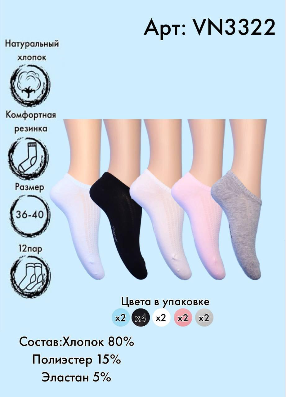 Носки сетка укороченные Vinconte 36-40